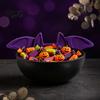 Dark Theme Tableware Halloween Candy Bowl, Black Bat Shaped Ceramic Dish, Large Resin Serving Tray Gothic Style Snack for Snacks And Treats, Tabletop