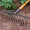 Steel Weeding Rake Detachable Gardening Hand Weeder Heavy-Duty Weeding Rake for Soil Loosening Raking Vegetable Field