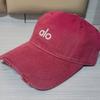 Alo Letter Baseball Hat Embroidered Baseball Cap Men And Women Spring And Summer Wide Brim Cap Showing Small Face