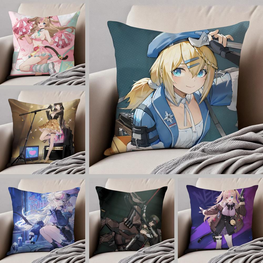 Fashion GGirls Frontline 2 EExiliums ICONS Cushion Cover Throw Pillow Cover Hidden Button Durable Polyester Chair Cushion