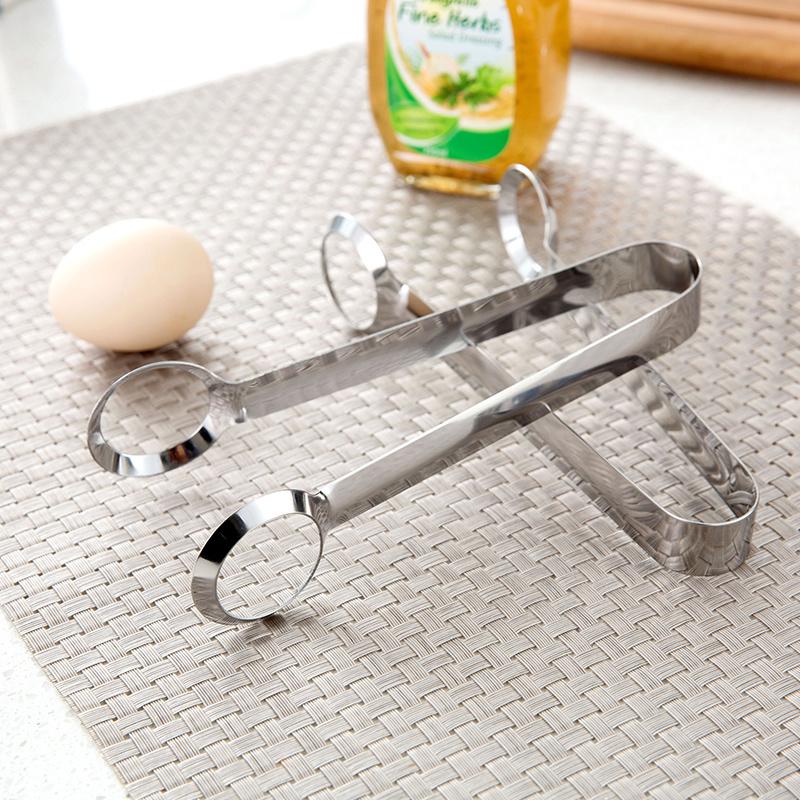 Utensili da cucina Utensili da cucina creativi per pinze per uova in acciaio inossidabile