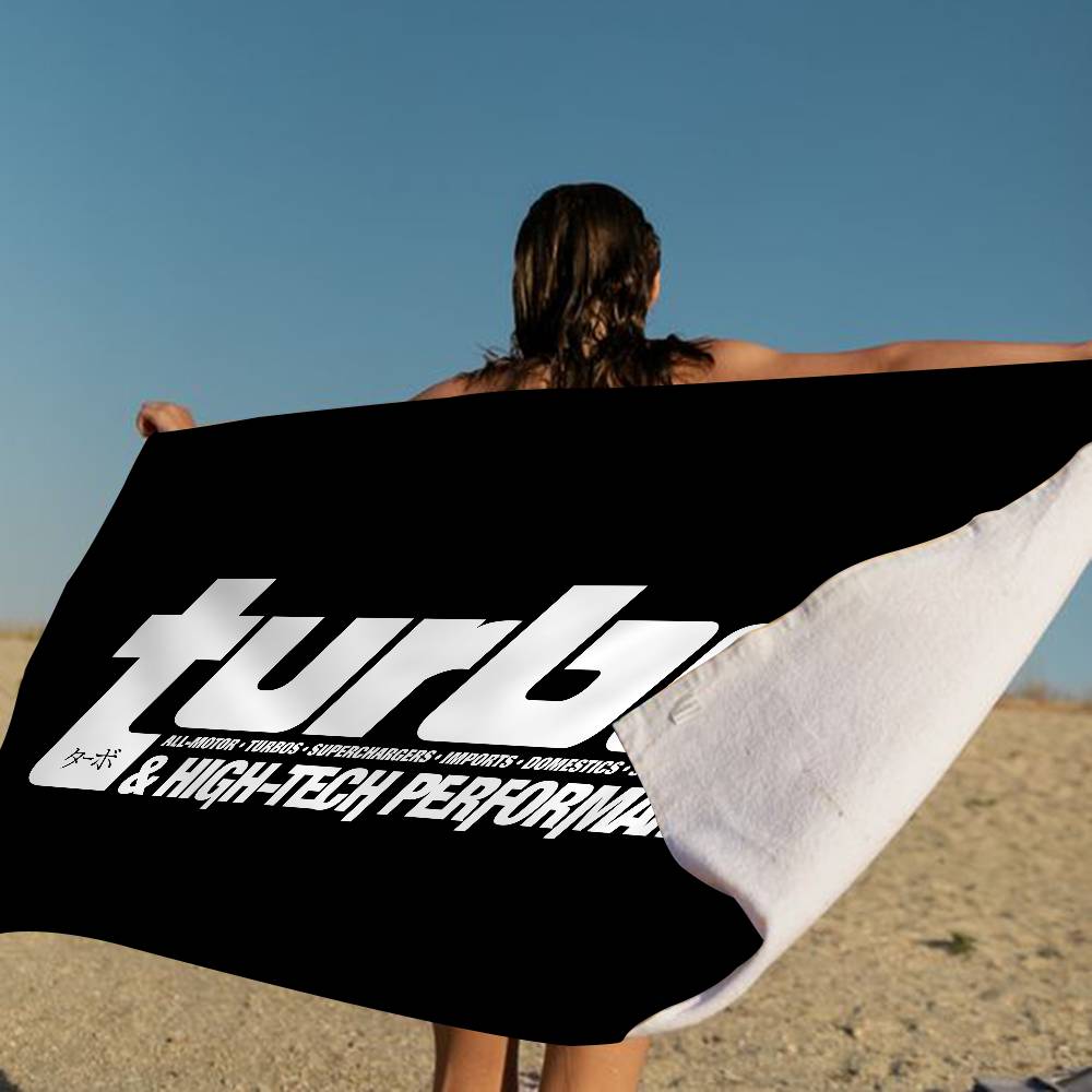 T-Turbo Logo Badetuch Mikrofaser Weich Wasserabsorbierend Atmungsaktiv Für Mädchen Kinder Dekorativ Cartoon Strandtuch
