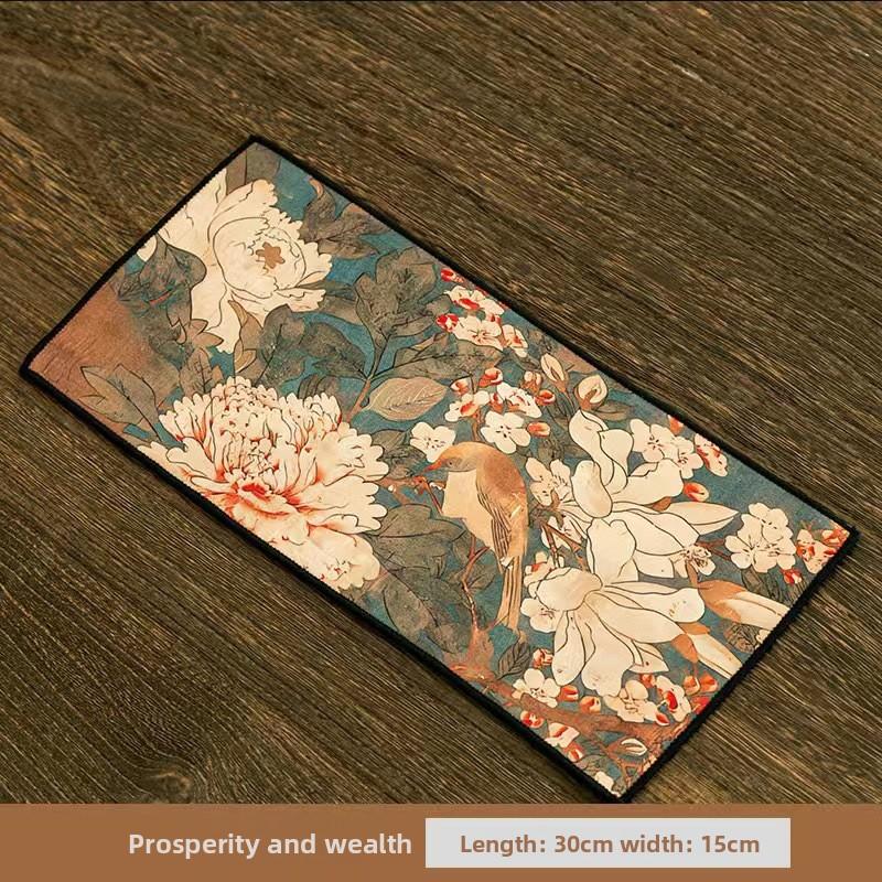 High-grade tea cloth absorbent thickened suede towel coffee table tablecloth zen rag pad tea table accessories