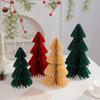 Christmas Decorations Three-dimensional Honeycomb Paper Folding Small Christmas Tree Desktop Ornaments Window Atmosphere Scene Layout