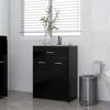 VidaXL Bathroom Cabinet Black 60x33x80 Cm Chipboard