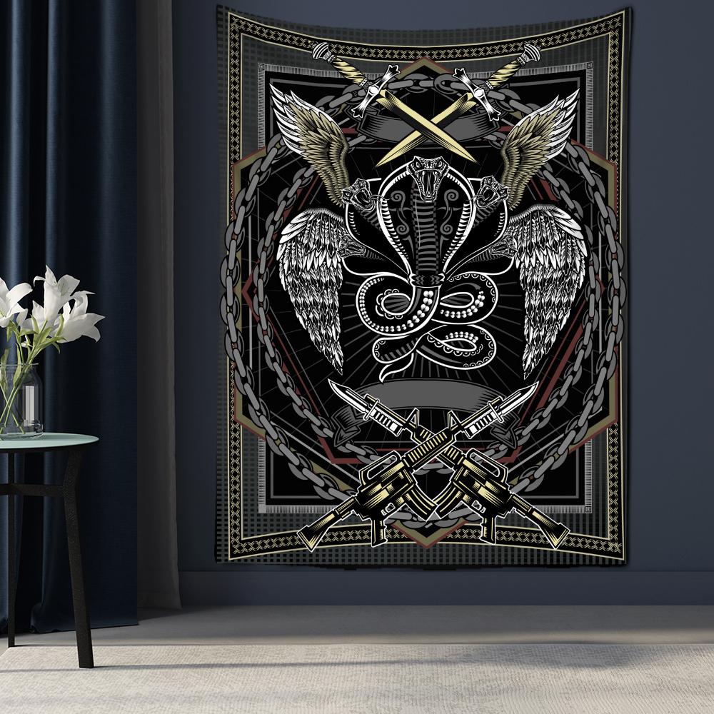 Psychedelische Tier Tarot Wandteppich Hängen Hexerei Bohemian Hippie Mandala TAPIZ Zimmer Home Decor