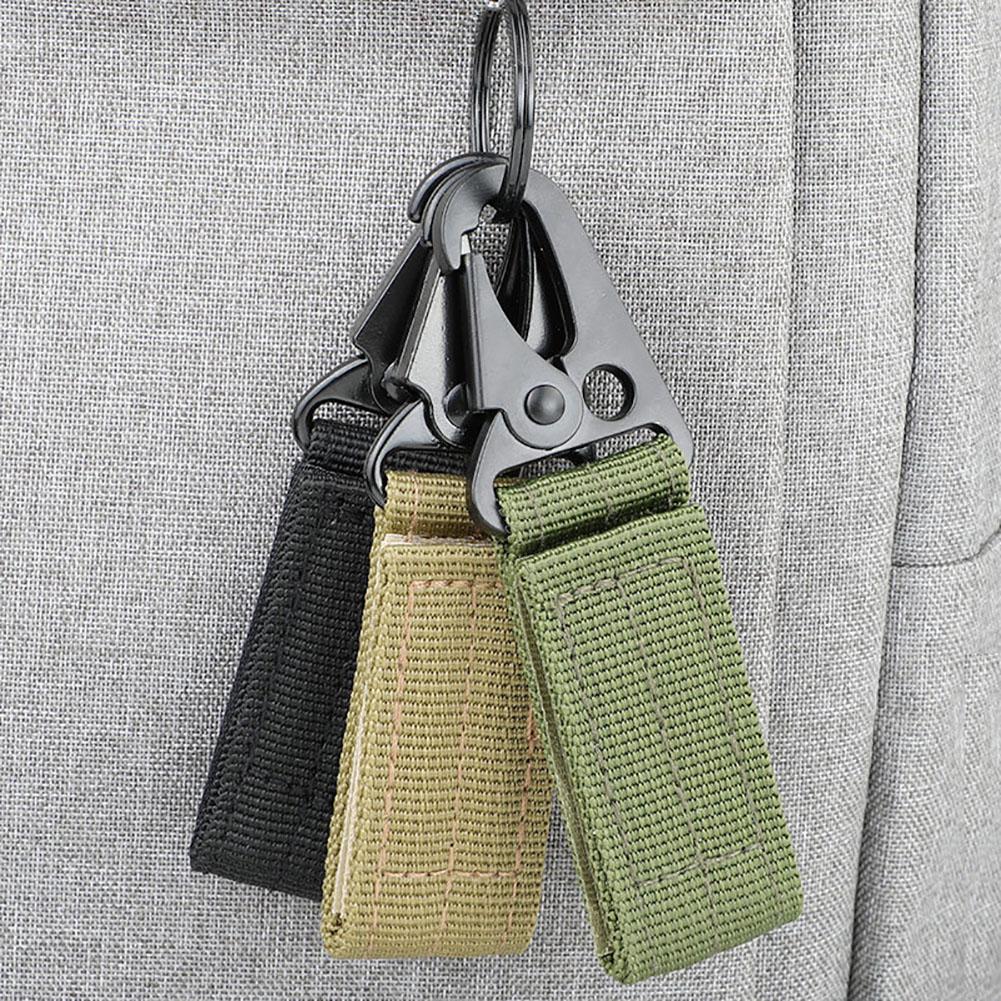 6pcs Tactical Clip Buckle Multifunctional Carabiner Lock Keychain Holder Hanger For Outdoor Sport Hiking Climbing Camping