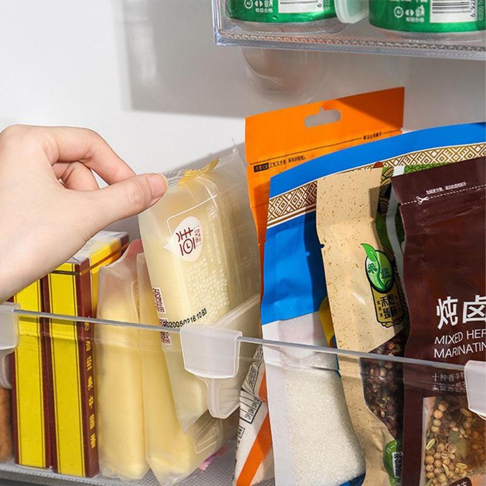 10Pcs/Lot Refrigerator Storage Partition Board Retractable Plastic Divider Storage Splint Kitchen Bottle Can Shelf Organizer