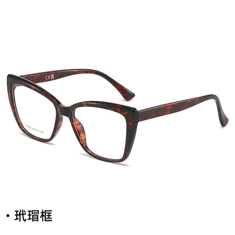 A European and American fashion new TR propionic acid ferrule men's and women's flat glasses can be equipped with myopia frame glasses