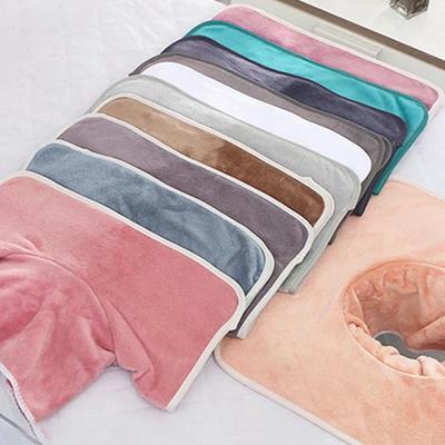 1 Stück 35*35cm Verdickte Beauty SPA Massageliege Planking Gesichtstuch mit Loch Bett Bandana