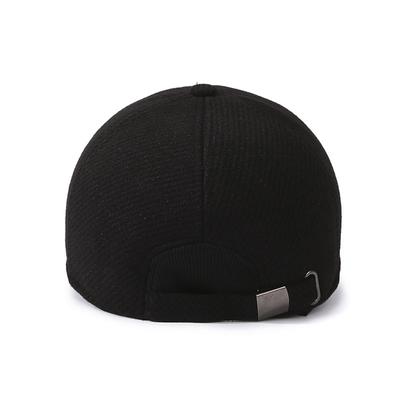 Boné de beisebol grosso de veludo masculino de inverno, meia-idade e idosos, proteção auricular ao ar livre, moda casual, chapéu de algodão térmico