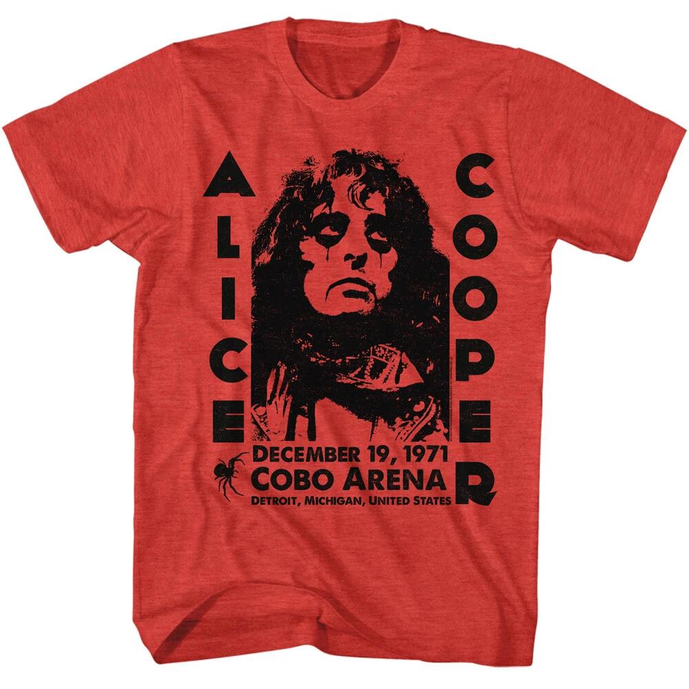Alice Cooper Live Cobo Arena Detroit 1971 Men s T Shirt Shock Rock Tour Merch 3XL