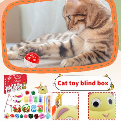 3D Stereo 24pc CatToy Christmas BlindBox XR-22 Pet CatBlindBox