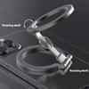 Double Hoop Magnetic Phone Holder with Full Rotation Capability Foldable Metal Construction for Desks