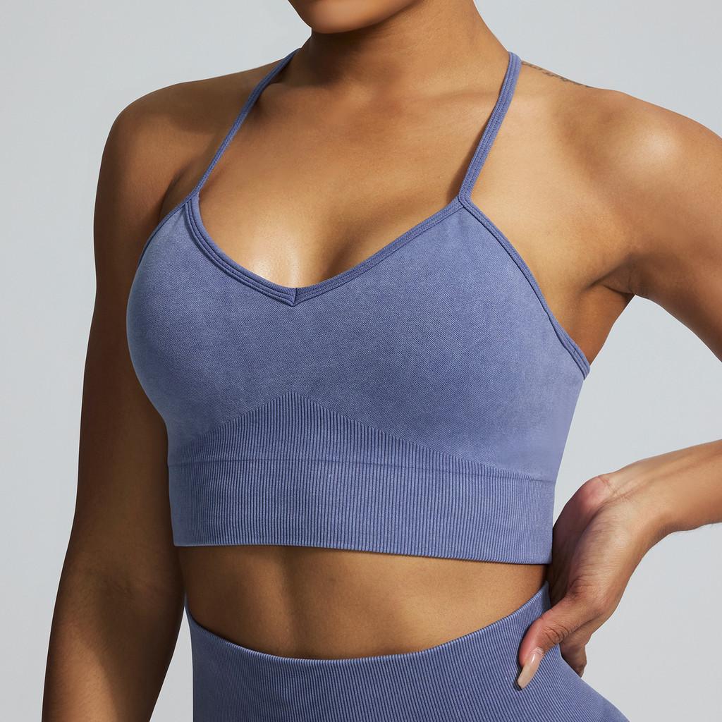Youth Female Sports Bra With Nylon Spandex Fabric For Running And Fitness Activities