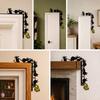 Unique Metal Craft Mouse Door Topper, Funny 6 Mice And Cheese Slice Frame Decor, Punch Free Decoration Cute Rats Wall Art Corner Sign for Living Room,