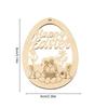 10pcs Easter Unfinished Wood Ornament Hollow Egg Shaped Ornament DIY Wooden Easter Eggs Paintable Decorations for School Party