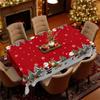 Christmas Tablecloth, Santa Reindeer Snowman Waterproof Tablecloth, Home Store Party Table Coffee Table Decorative Cloth