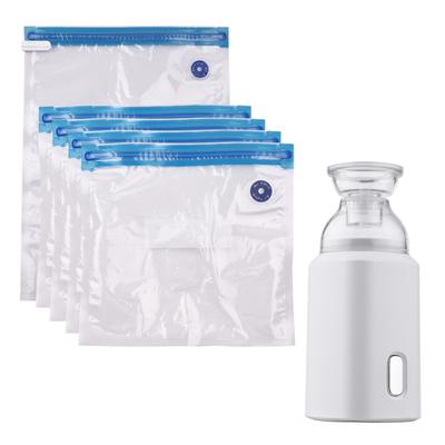 Pompa elettrica con sacchetti sottovuoto con cavo USB 5 sacchetti ricaricabili portatili per