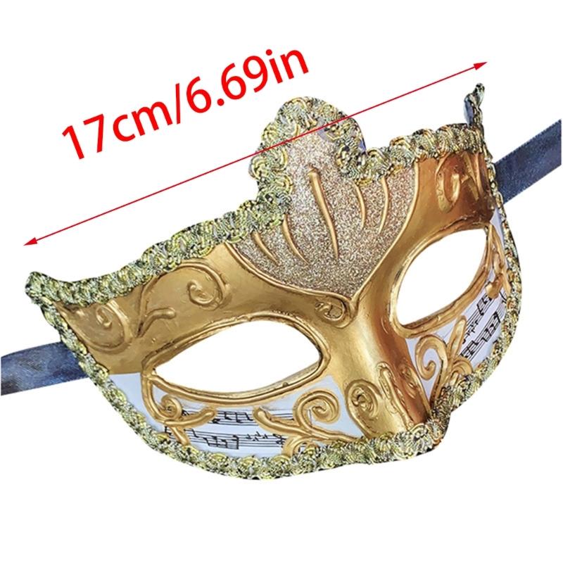 Unisex Masquerade Mask Half Face Mask Halloween Party Mask Hand Painted Masquerade Eye Mask For Men Women Cosplay