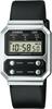 Digital Reissue Overseas Silver X Black Leather Band [Casio] Watch, Design, A100WEL-1A, Men's, Model,
