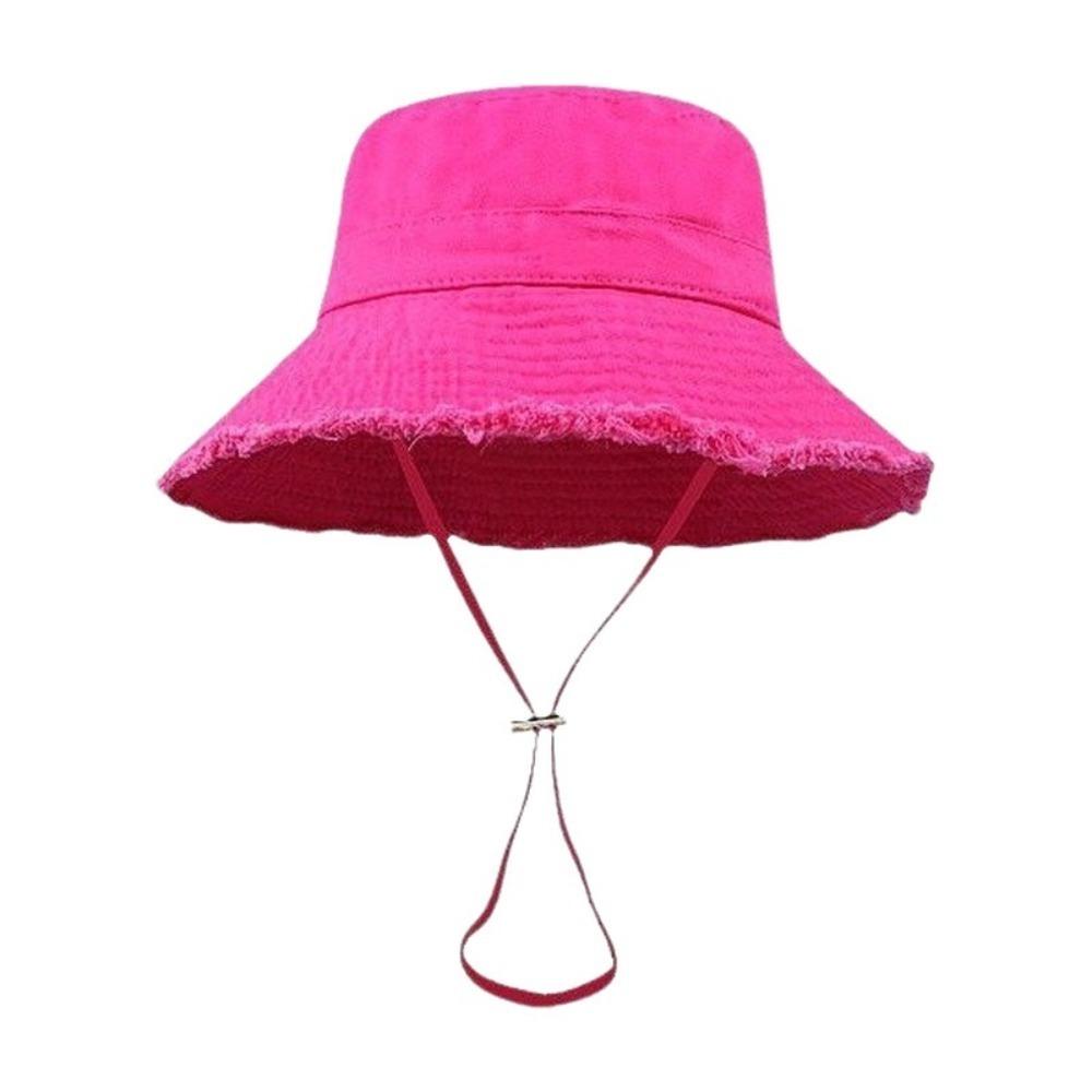 Hyun-Ah Style Bucket Hat Adjustable Hiking Hat Fashionable Fisherman Cap  Four Seasons