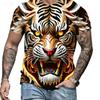 Tiger 3D Printed Sports Fast Drying Breathable Men's Outdoor Street T-shirt