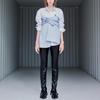 ONITSUKA TIGER Simple Versatile Fashion Comfortable Long Sleeve Shirt Unisex Shirts Blue White 2183B435-400