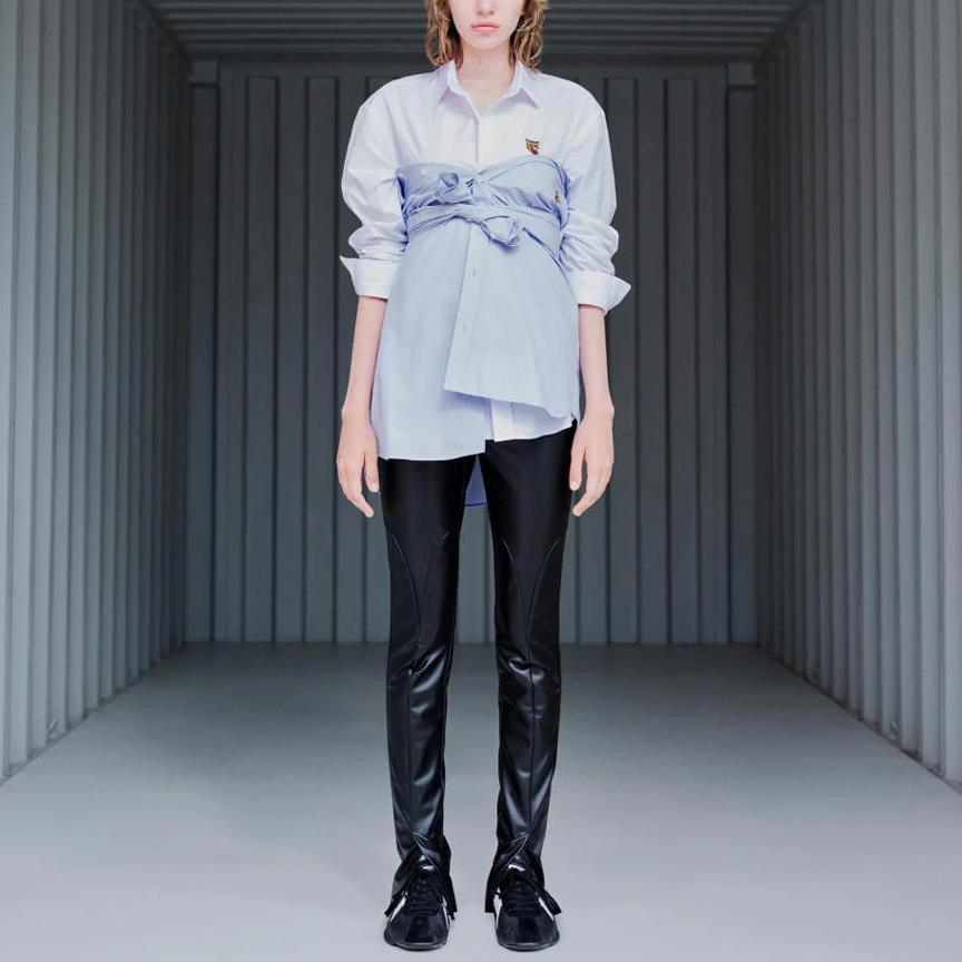 ONITSUKA TIGER Simple Versatile Fashion Comfortable Long Sleeve Shirt Unisex Shirts Blue White 2183B435-400