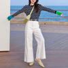 Thickened Skin-Friendly Age-Reducing Colorblock Cuffs Striped Knit Sweater - Xiaohongshu Style Long-Sleeve Base Layer for Autumn/Winter