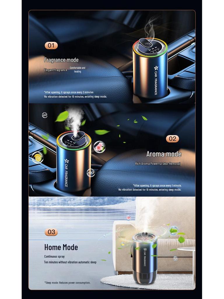 Starry Sky Dual-Use Car & Home Diffuser with Smart Perfume and Atmosphere Light