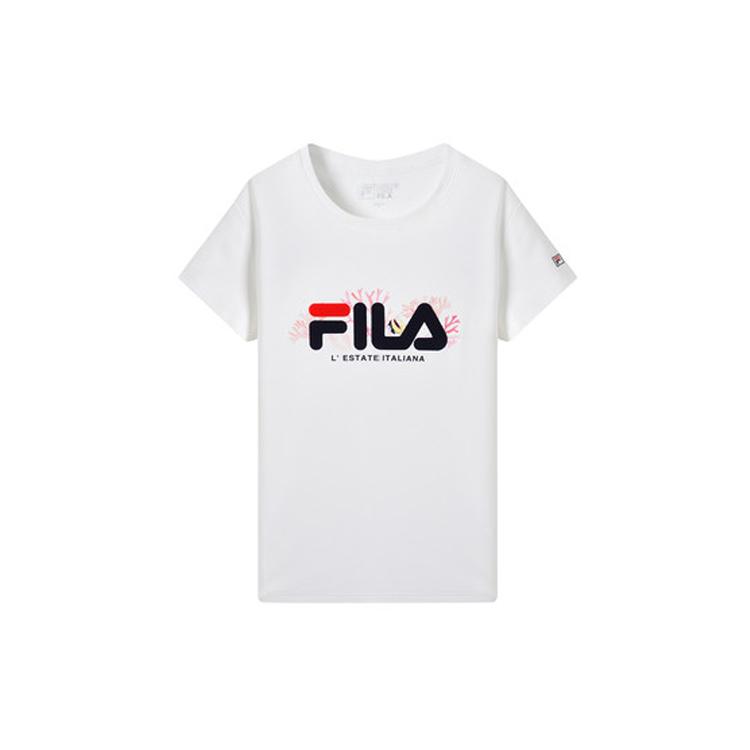 New FILA T Shirts Women's White F11W928129FWT