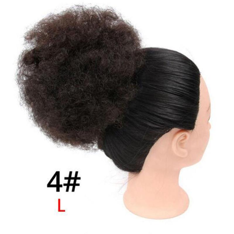 Short Afro Puff Curly Ponytail Drawstring Clip In Hair Extension Synthetic Curly Hair Curly Wig