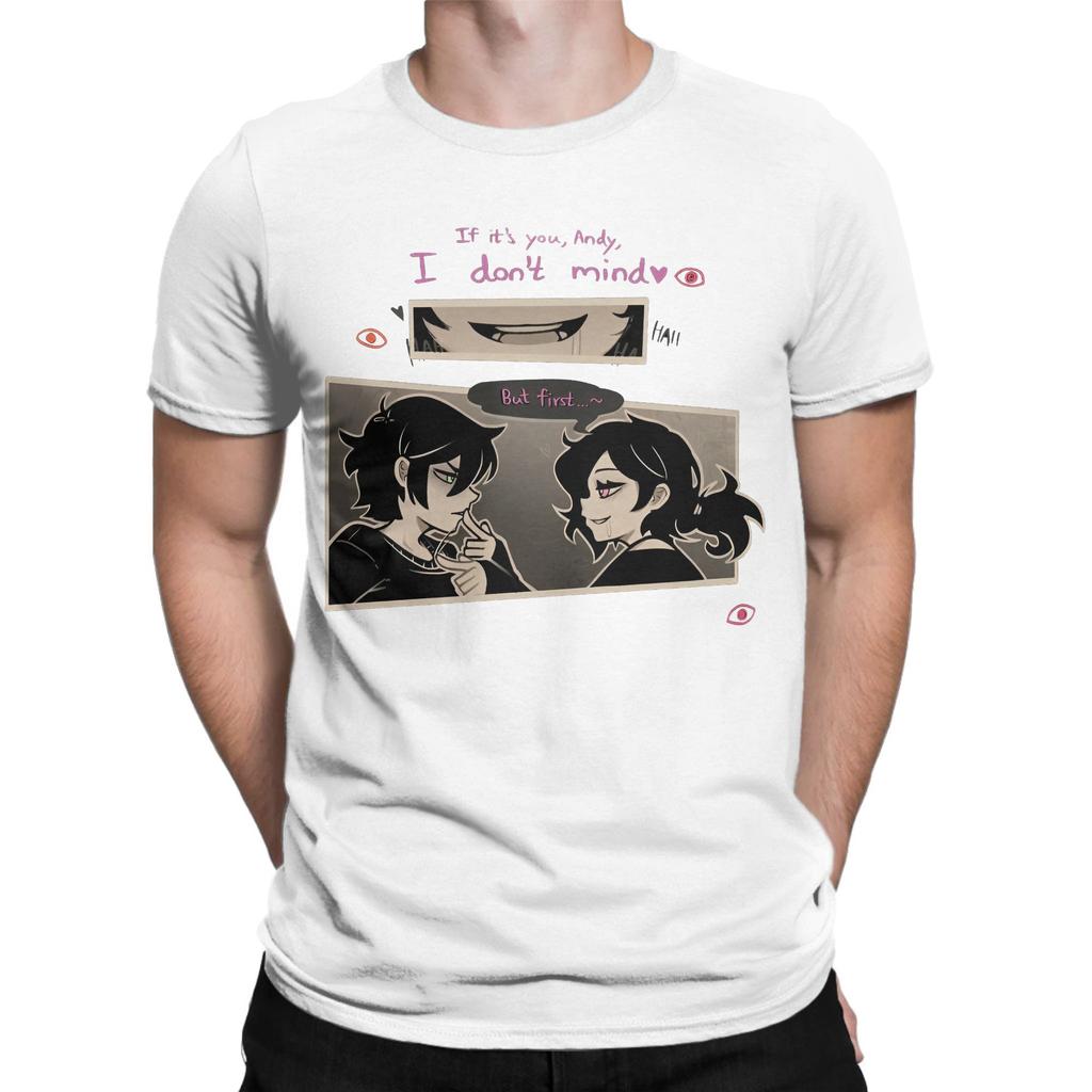 Anime Das Grab von Andy und Leyley Herren T-Shirt Großartiges T-Shirt Kurzarm Rundhals T-Shirts Baumwolle Originalkleidung