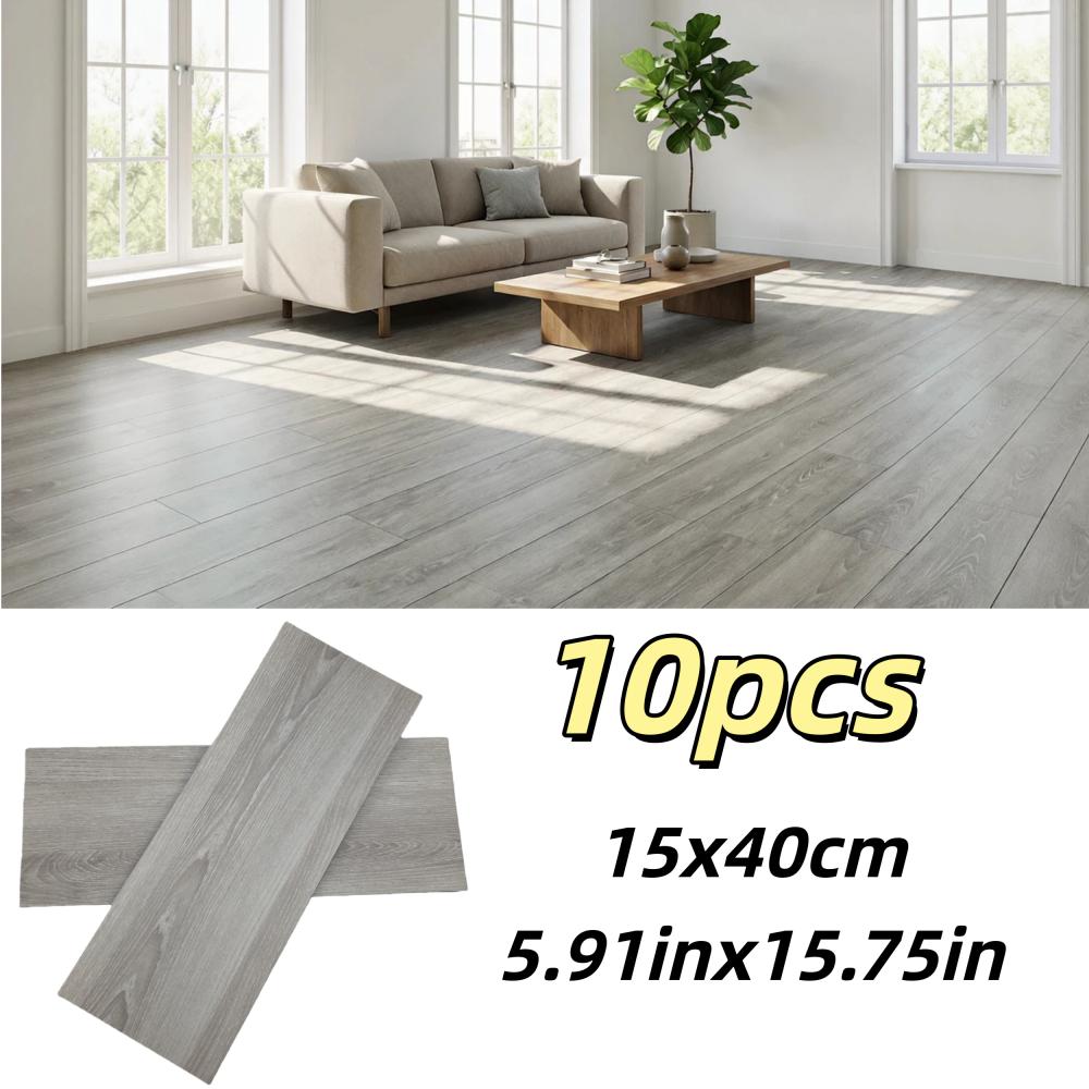 10 ks 40x15cm PVC Podlahové Samolepky Samolepicí Samolepky Voděodolné Zesílené Dřevěný Vzor Podlahové Samolepky Samolepky Obývací Pokoj