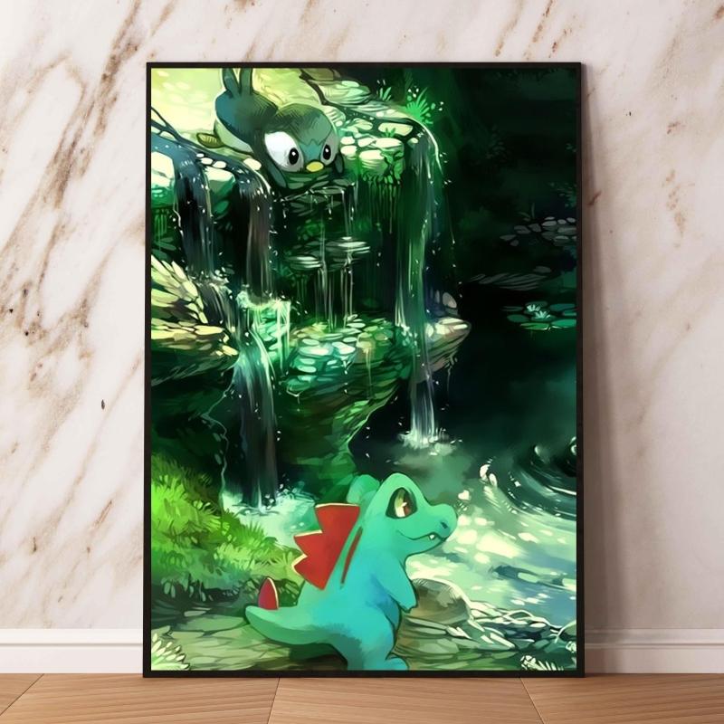 Pokemon Themed Typhlosion Wall Decor with Delicate Details Long Lasting Colors Suitable for Various Scenes Such As Living Rooms