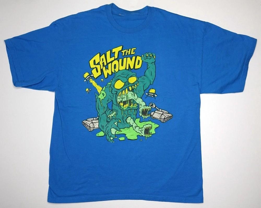 Salt The Wound band Tour Royal Blue Tshirt Unisex 100% Cotton Shirt Unisex T-Shirt S