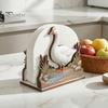 Stylish Wooden Napkin Holder for Home Rustic Holder, Octopus/Bird/Goose/Turtle/Black Bear/Elephant Pattern, Compact Tissue Charming Gatherings