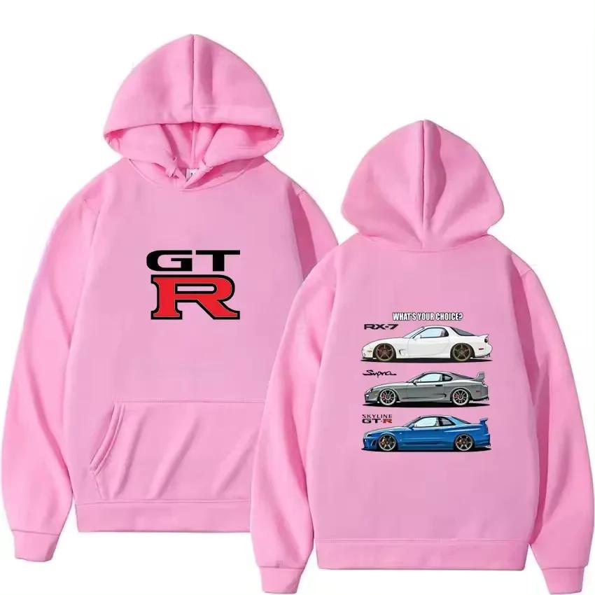 2025 Initial D GTR Skyline R34 Pullover New Hoodies Sweatshirts Men's Y2k Male Fall Winter Unisex Oversized Casual Couple Tops