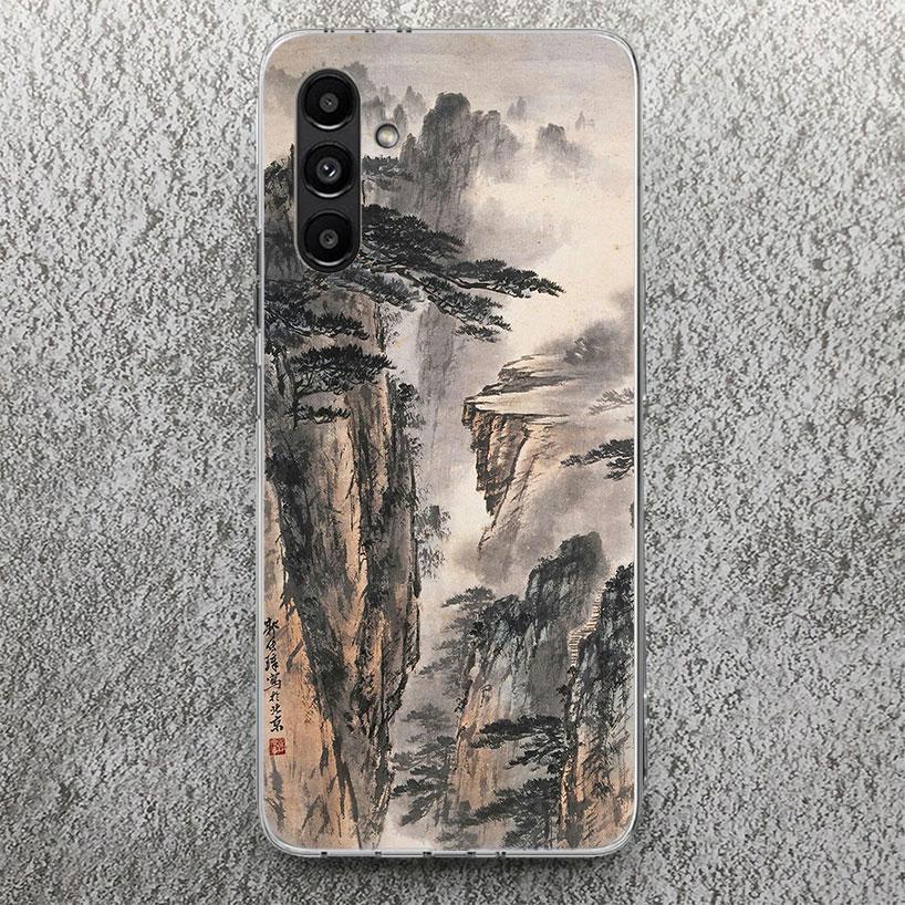 Chinese Style ink Painting Art Phone Case For Samsung Galaxy A17 A16 A56 A15 A55 A14 A54 A13 A53 A36 A35 A34 A33 A26 A25 A24 A23