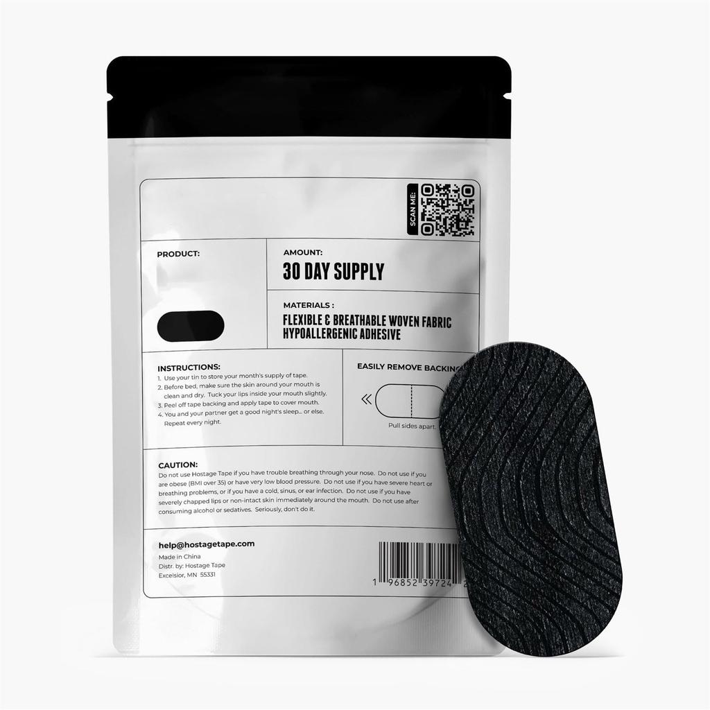 Einfach anzubringende Schlafstreifen – Atmungsaktive Schlafbänder mit angenehmem Klebstoff – 1 Packung (30 Bänder)