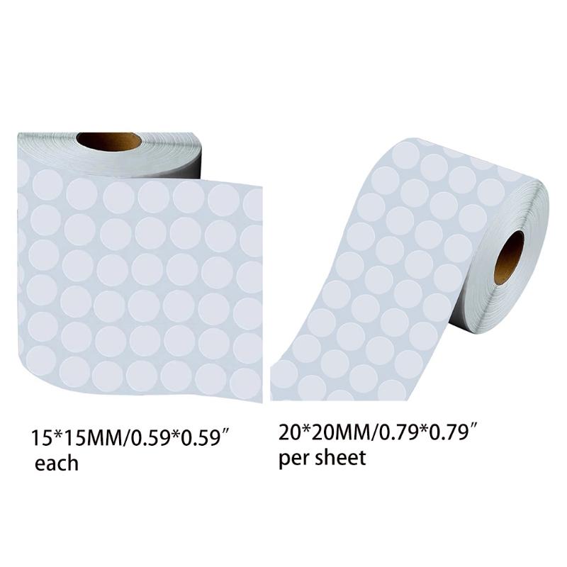 2000 Pieces Circle Blank Labels Code Dot Stickers Printable Self Adhesive Suit for DIY Projects Mailings Scrapbooking