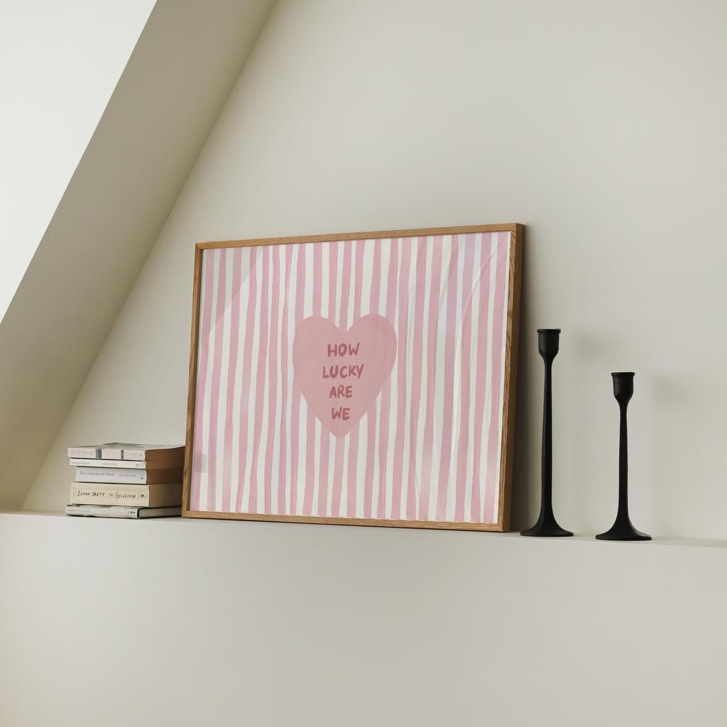 Lovely Trendy Red Heart Canvas Art Paintings Aesthetic This Is My Happy Place Wall Posters Prints for Living Room Home Decor