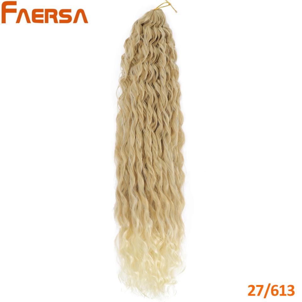 Häkeln Sie Zöpfe, lose Wasserwellen-Flechthaarverlängerungen, Afro-Locken, natürliches lockiges Blond, Rosa, Lila, Rot, Häkelhaar für Frauen