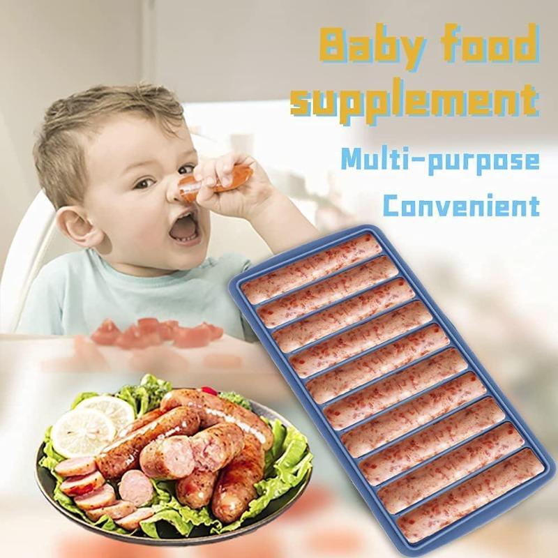 Ice Cube Tray Long Ice Stick Tray Silicone with Lid Rectangular Narrow Stick Easy Release Ice Mold for Juice Cocktail Bar Tools.