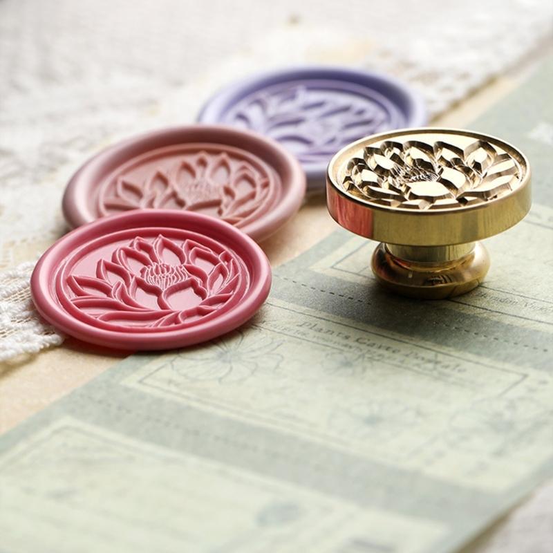 Vintage Seal Stamp Flower Embossed Wax Seal Stamp for Seal Envelope Card Party Invitation Packaging Christmas Wedding