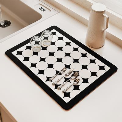 Large Size Nordic Minimalist Coffee Absorbent Pad Minimalist Desktop Tableware Mat Kitchen Drain Pad Decoration Bathroom Mat