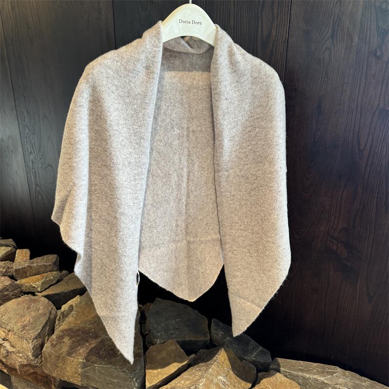 Concave wool 100 shawl enlarged autumn and winter new warm triangle scarf knitted scarf women