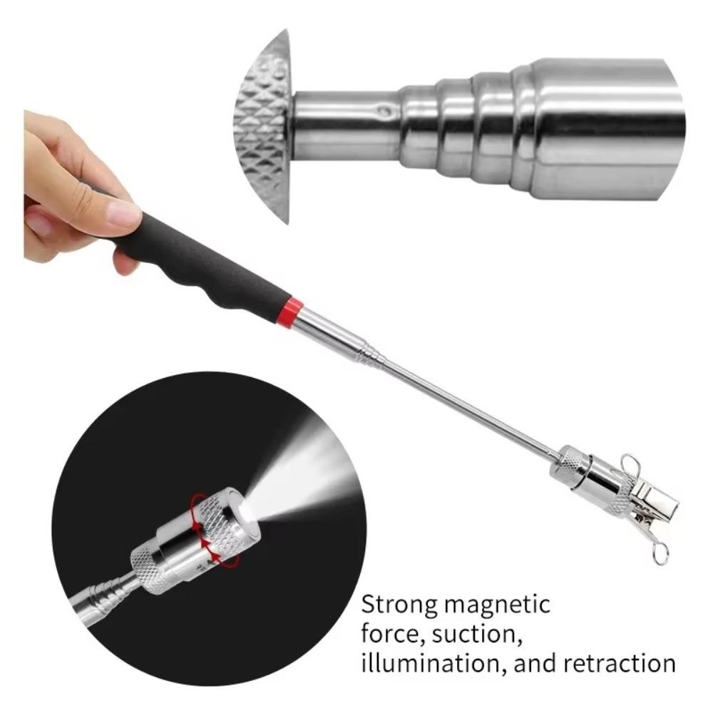 Adjustable Long Pen Telescopic Magnet Stick with LED Light Magnet Grip Magnetic Pick-Up Tools