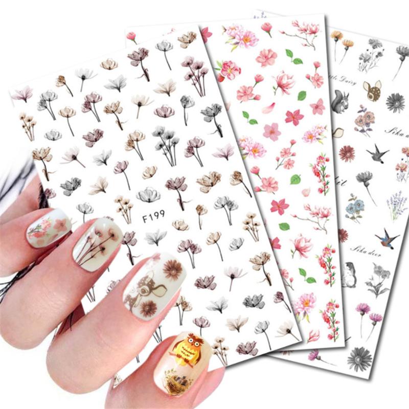

Милые животные Одуванчик Акварель Цветочный цветок Наклейки для ногтей Nail Art Наклейки Набор Маникюр Декоритио